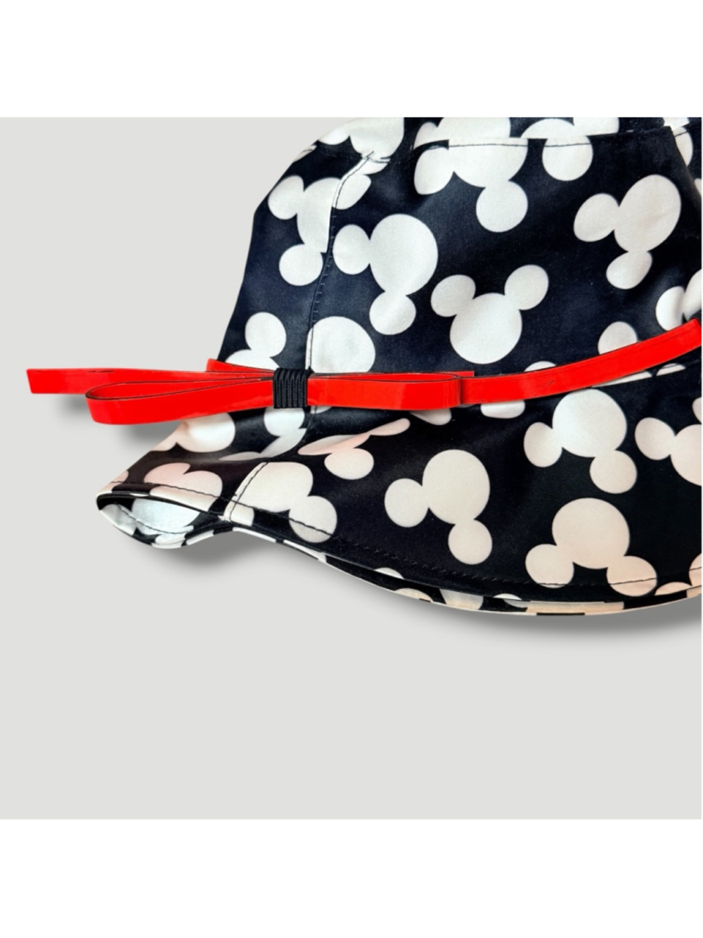 Disney Parks Mickey Mouse Icon Rain Bucket Hat Red Bow Adult OSFM - Picture 5 of 12